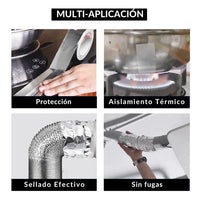 AluTape® Cinta Adhesiva de Aluminio Resistente al Agua x2 Unidades